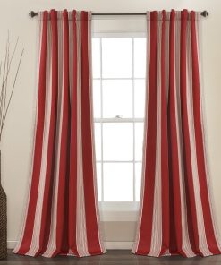 Julia Stripe Light Filtering Window Curtains Set