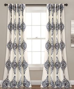Keya Medallion Light Filtering Window Curtain Panel Set