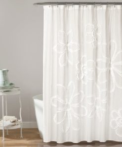 Ruffle Flower Shower Curtain