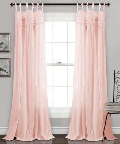 Lydia Ruffle Window Curtain Panel Set