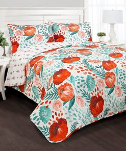 Poppy Garden Quilt 3 Piece Set