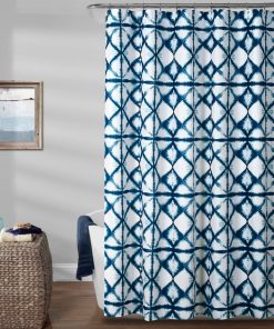 Geo Shibori Shower Curtain