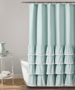 Ella Ruffle Lace Shower Curtain