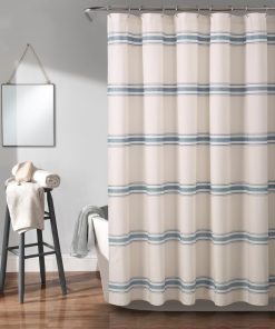 Farmhouse Stripe 100% Cotton Shower Curtain