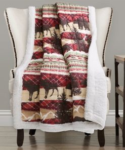 Holiday Lodge Sherpa Throw