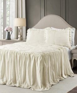 Ravello Pintuck Ruffle Skirt Bedspread Set