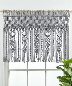 Boho Macrame Textured Cotton Valance