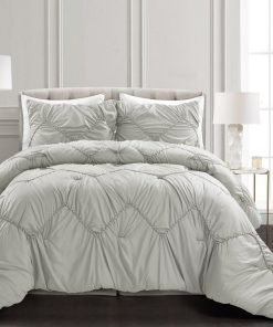 Ruched Chevron Comforter Set