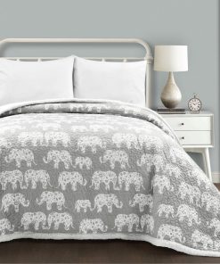 Elephant Parade Sherpa Blanket/Coverlet