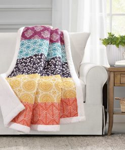 Bohemian Stripe Throw Sherpa