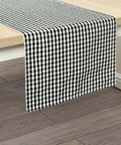 Gingham Check Yarn Dyed Table Runner