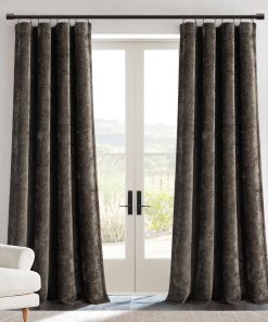 Aspen Luxury Velvet Chenille Window Curtain Panel