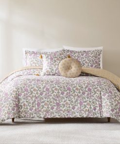 Lillian Block Print Reversible Comforter Set 5Pc