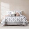 Sofia Flower Block Bouquet Reversible Quilt 6Pc Set