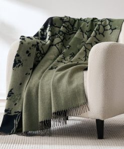 Threaded Roots Wool Throw Blanket