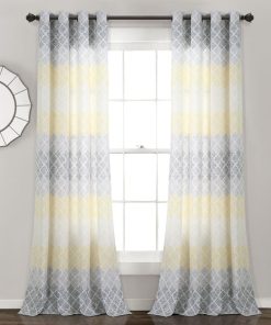 Medallion Ombre Window Curtain Panel Set