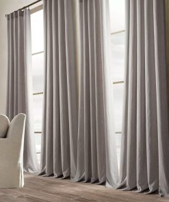 Belgian Flax Prewashed Linen Rich Cotton Blend Window Curtain Panel