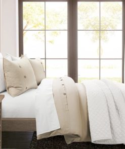 Belgian Flax Linen Rich Cotton Blend Duvet Cover 3 Piece Set