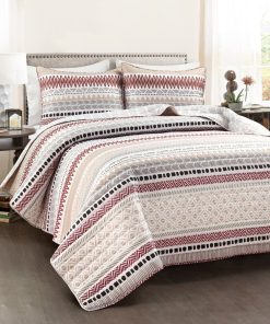 Southwest Stripe Reversible 3 Piece Quilt Set