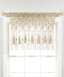 Boho Macrame Tassel Cotton Valance