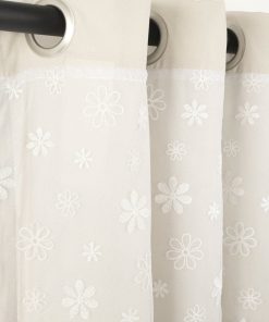Dylin Flower Embroidery Window Curtain Panel