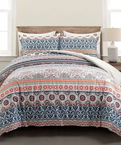 Nesco Stripe Cotton Duvet Cover 3 Piece Set