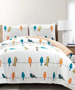 Rowley Birds Cotton Duvet Cover 3 Piece Set