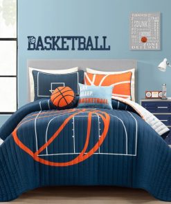 Basketball Game Reversible Quilt Set