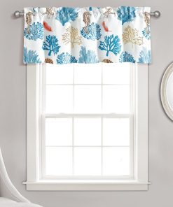 Coastal Reef Feather Light Filtering Valance