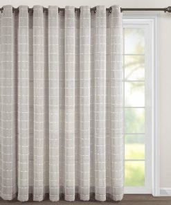 Farmhouse Textured Grommet Sheer Ultra Wide Window Curtain Panel