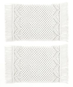 Boho Macrame Indoor/Outdoor Placemat 2-Pack Set