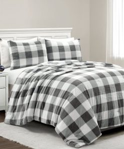Plaid Ultra Soft Faux Fur All Season Comforter Set