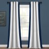 Block Border Blackout Window Curtain Panel