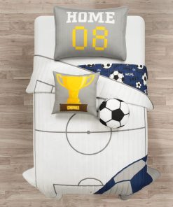 Soccer Game Reversible Quilt Set