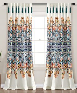 Boho Medallion Window Curtain Panel Set