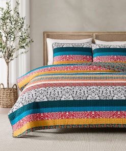 Boho Stripe Quilt Set