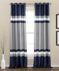 Alexander Stripe Light Filtering Window Curtain Panel Set